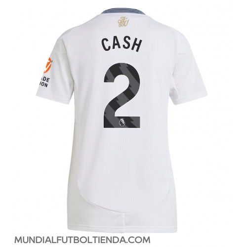 Camiseta Aston Villa Matty Cash #2 Segunda Equipación Replica 2024-25 para mujer mangas cortas